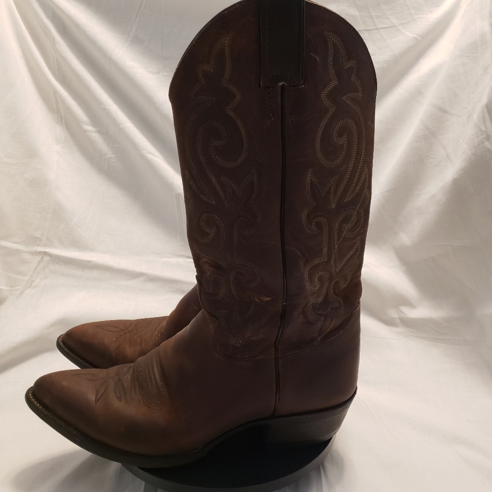 Justin 2252 Men's Classic Western Boot with Bay Apache Cowhide Foot and Rounded - Picture 5 of 10